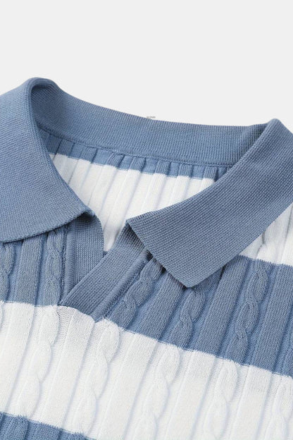 White Stripe Polo