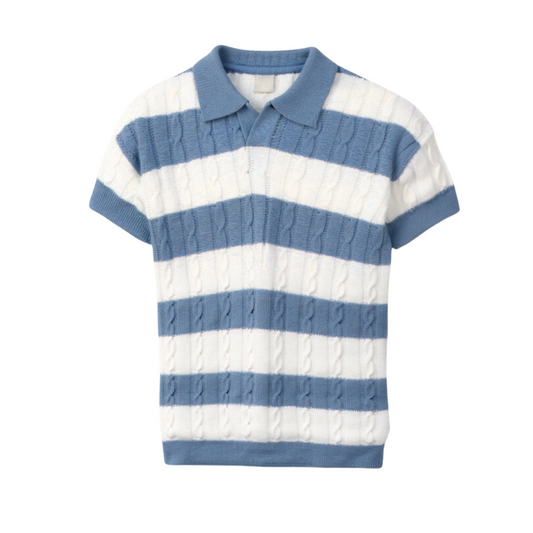 White Stripe Polo