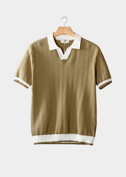 CONTRAST TEXTURED POLO